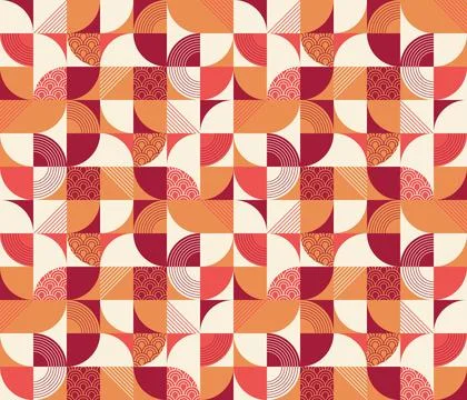 Modern Chinese Seamless Pattern Background EPS Vector - 01 - 06 - Master Stock Illustration