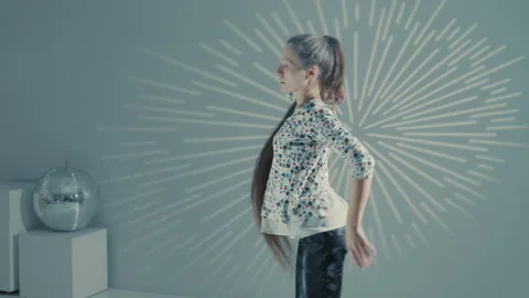 Modern choreography performed by beautiful dancer Stock Footage 231475841