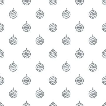 Modern christmas ball pattern vector seamless Stock Illustration