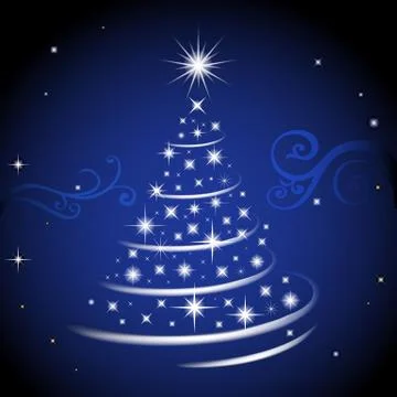 Modern Christmas tree Illustrazione stock