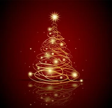 Modern Christmas tree Stock Illustration