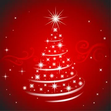 Modern Christmas tree Stock Illustration