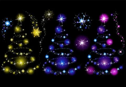 Modern Christmas tree Stock Illustration