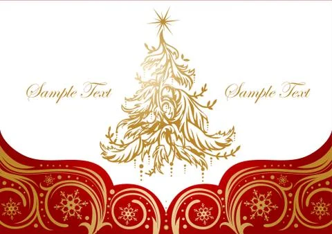 Modern Christmas tree Stock Illustration