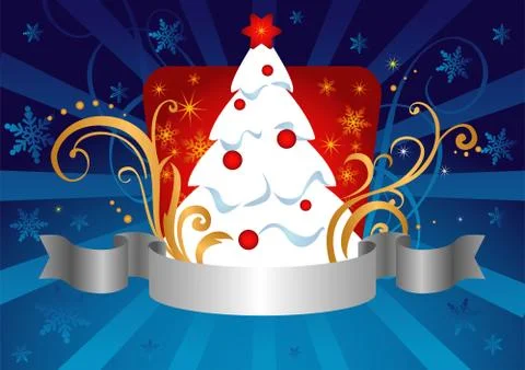 Modern Christmas tree Stock Illustration