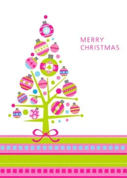 Modern Christmas tree Illustrazione stock