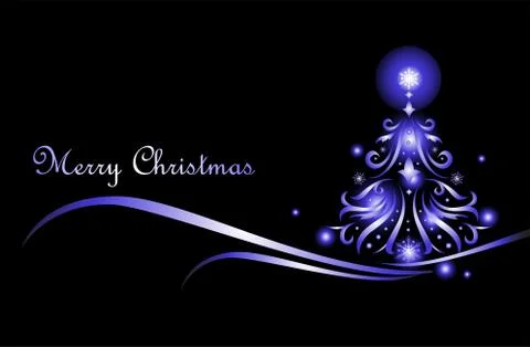 Modern Christmas tree Stock Illustration