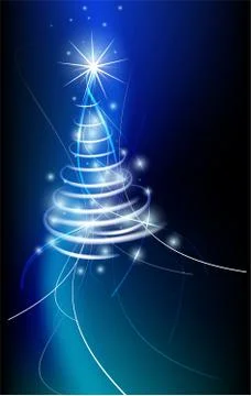 Modern Christmas tree Illustrazione stock