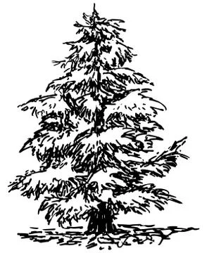 Modern Christmas tree Stock Illustration