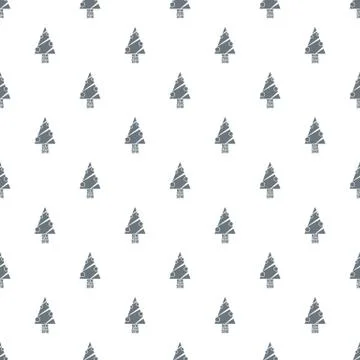Modern christmas tree pattern vector seamless Stock Illustration