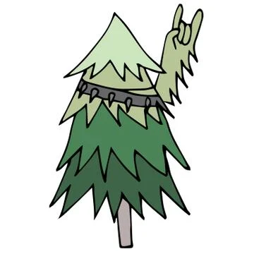Modern christmas tree vector green Stock Illustration