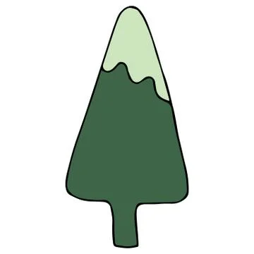 Modern christmas tree vector green tree Stock Illustration