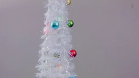 Modern Christmas Tree, White Background Vidéo 69235635