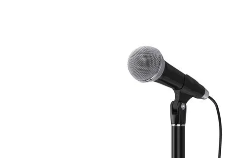 Modern Chrome Microphone. 3d Rendering Stock Illustration