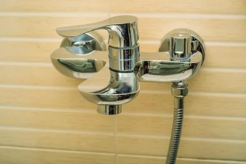 Modern chrome tap Stock-Fotos