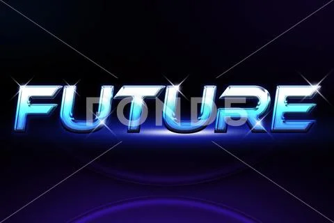 Modern Chrome Text Effect PSD Template