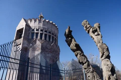 Modern church in Echmiadzin monastery complex, center of Armenian religion Stock Photos