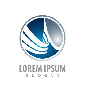 Modern circle abstract logo concept design. Symbol graphic template element v Stock Illustration