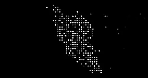 Modern Circle Based Malaysia Map Animation Stock Footage 316759672