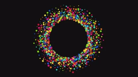 Modern circles rotation animation background. 4K video Stock Footage 63196850
