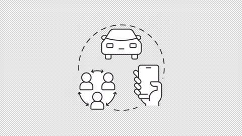 Modern circular economy solutions line concept icons animation set Stock Footage 340283471