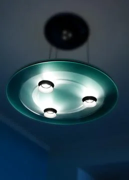 Modern circular light fixture Stock Photos