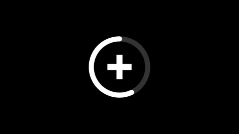 Modern Circular Plus Button Icon 库存影片 333154062
