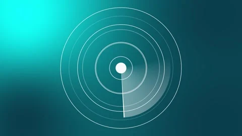 Modern Circular Radar Sonar Sweep Screen Motion Graphic Stockbeeldmateriaal 347996157