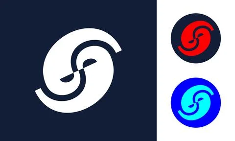 Modern circular S logo Stock Illustration