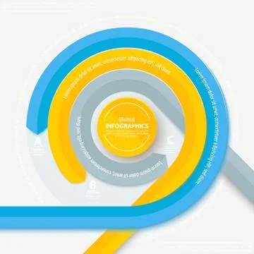 Modern circular scheme of info-graphics. Use for the press, bulekt, web-desig Stock-Illustration
