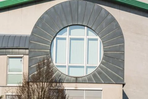 Modern circular windows Stock Photos