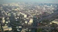Modern City Aerial View Crowded Highway Cars Crossing Bridge Bangkok Pratunam HD Footage