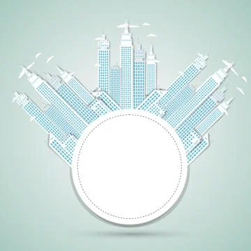 Modern city background. Vector Stock Illustration