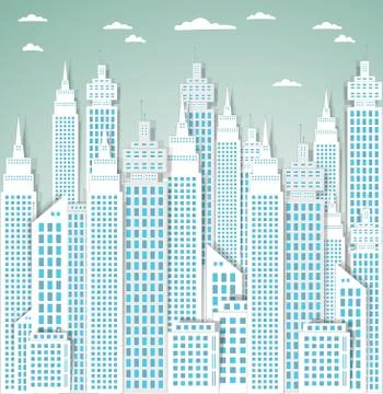 Modern city background. Vector Stock Illustration