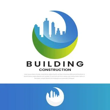 Modern city building logo vector illustration Stock Illustration