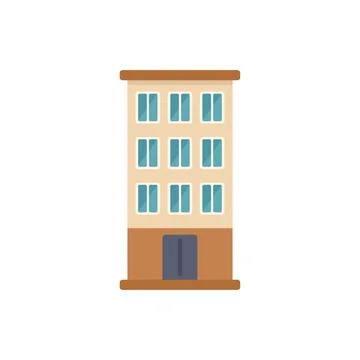 Modern city building with multiple windows standing tall Ilustração Stock