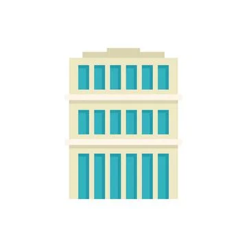 Modern city building is standing on white background Ilustración de archivo