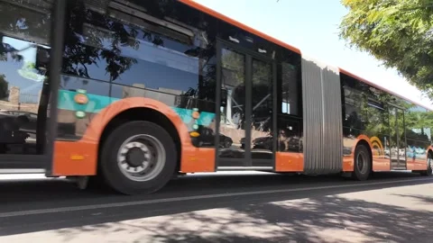 Modern City Bus Operating on Urban Streets in Agadir, Morocco – June 27, 2026 Stock Footage 337649871