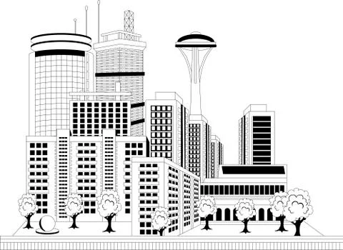 Modern city Stock Illustration