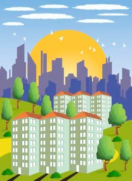 Modern city Stock Illustration