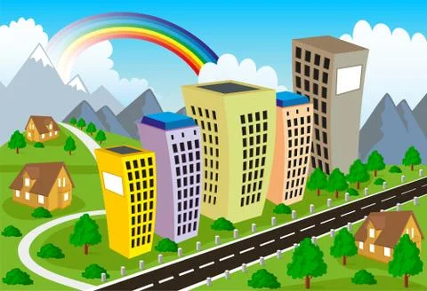 Modern city Stock Illustration