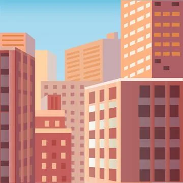 Modern City landscape View Vector Illustration Stock Illustration