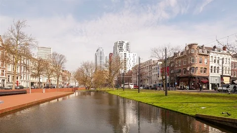 Modern City Life Daytime Stockbeeldmateriaal 98497341