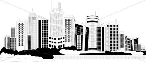 Modern city metropolis Stock Illustration