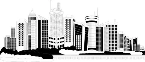 Modern city metropolis Stock Illustration