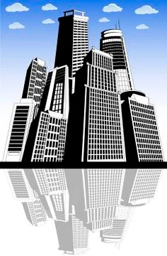 Modern city metropolis Stock Illustration