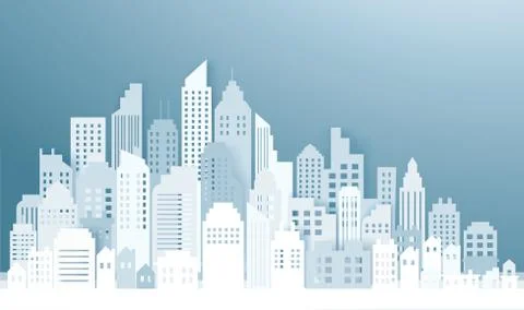Modern City Skyline backgrounds vector illustration EPS10 Stock Illustration