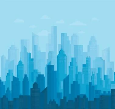 Modern City Skyline backgrounds vector illustration EPS10 Stock Illustration
