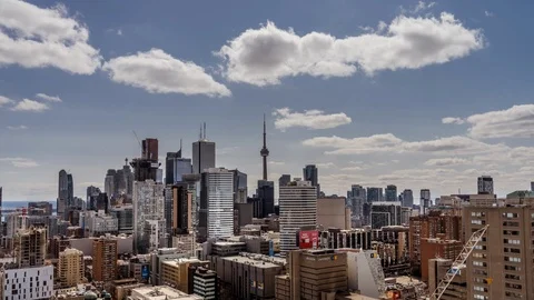 Modern City Skyline Toronto Stock Footage 88633366