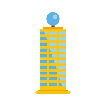 Modern city skyscraper icon representing business development Ilustração Stock